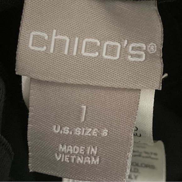 Chico’s Juliet Slim Ankle Pants Women’s Size 8 Stretch Ponte Knit Pull On Black - Picture 7 of 9